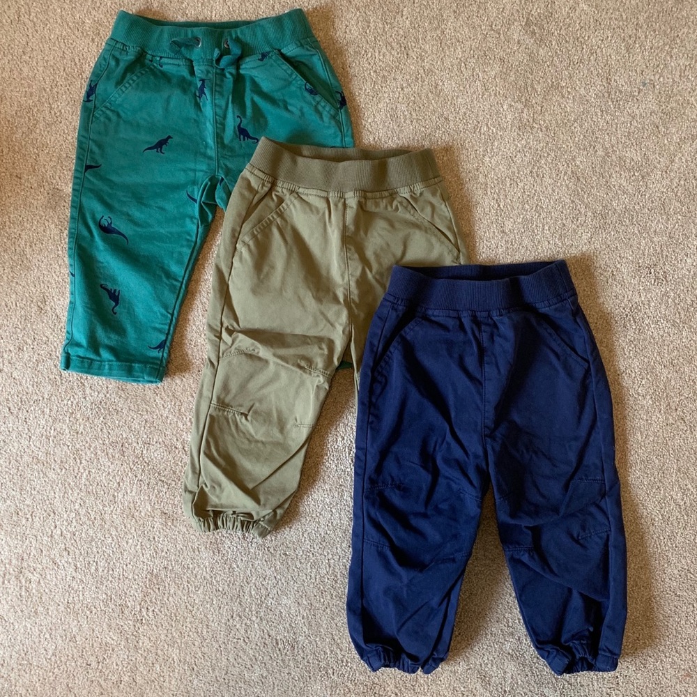 3 pairs!! Hanna Andersson canvas 18-24month pants